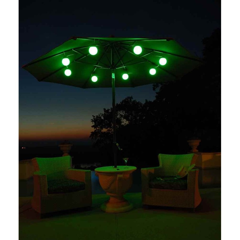 Patio Living Concepts8 Globe Color Changing Umbrella Light
