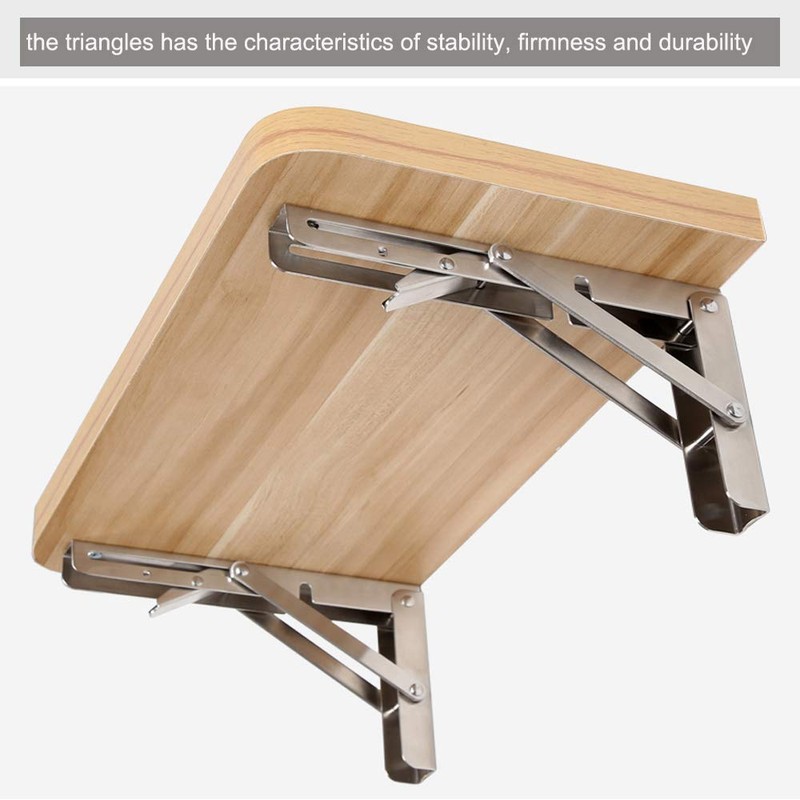 Fold Shelf Brackets (10 inch, Stainless Steel)