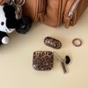 aaknhen Cheetah Print Case for AirPods 4th Generation 2024 Cute
