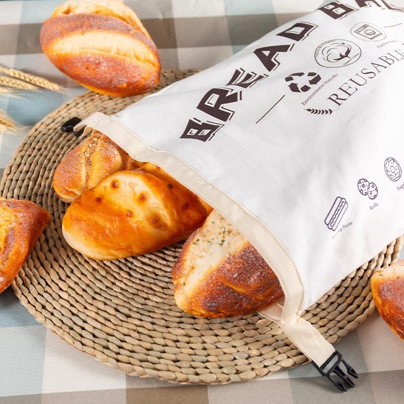 1/2 Pack Plastic Lined Bread Bags for Homemade Bread 13