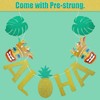 Hawaiian Party Decorations Hawaiian Aloha Party Banner Glittery Tropical Leaves