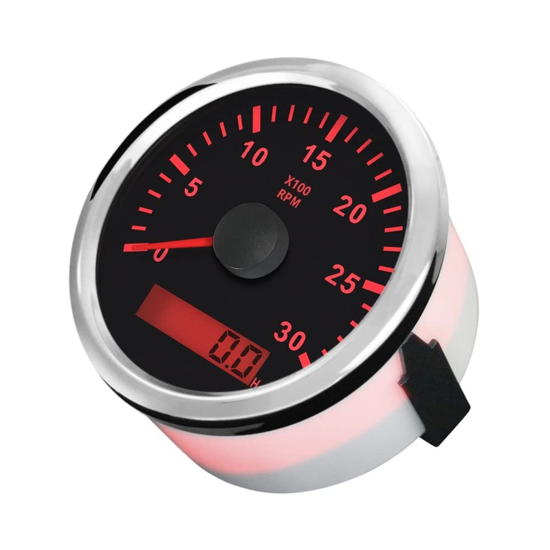 ELING Universal Tachometer RPM REV Counter RPM with Hour Meter