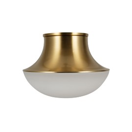 Kenroy Home Chelsea Opal Glass Flush Mount with Gold Metal Base