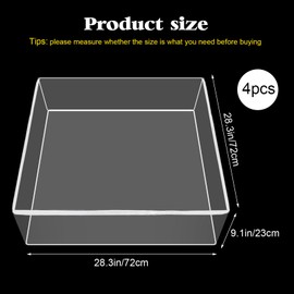 HFYZZ 4 Pcs Plastic Sofa Cushion Covers - Clear PVC Waterproof Sofa Couch Covers - Slipcover for Against Cat Dog Clawing Scratching, 28x28x9 Inch, White Edge