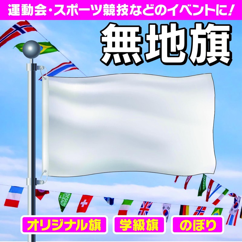 ZERONOWA Class Flag, Streamer Flag, White Plain, 3.5 x 5.9