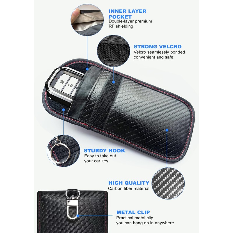 MGL Faraday Pouch Car Keys, Car Key Signal Blocker, RFID