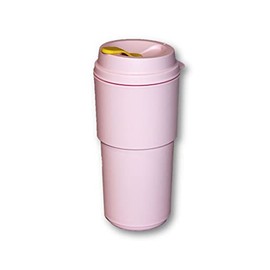 Tupperware Eco To Go Tumbler 16 oz Pink Travel Coffee Cup with Sleeve