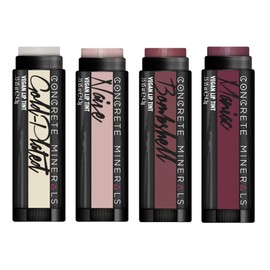 Concrete Minerals Lip Tints, Nourishing Formula With High Color Payout, Longwear With Smooth Application, Cooling Sensation Of Peppermint, 100% Vegan and Cruelty Free, Handmade in USA, 0.6 Ounce Total (Bridesmaid)