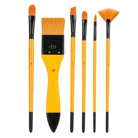 suick Pinceles para Pintura de Pelo de Nailon, Pinceles para Pintura al óleo, Herramientas Completas de Amplia aplicación para Gouache para Pintura al óleo para Pintura de Acuarela