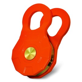 DING.PAI ATV/UTV Winch Snatch Block - Heavy Duty Powder Coated Carbon Steel, 24000 Lbs (12T) - Ideal for Side by Side, Compatible with Synthetic Rope & Steel Cable, Ideal for Off-Road Recovery, Red