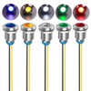Gebildet 5Pcs 12mm 110V-220VAC LED Metal Indicator Light Waterproof Signal