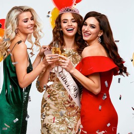 18th Crystal Birthday Tiara Tiara Tiara with Hair Comb with Birthday Sash Princess Crowns Hair Accessories for Girls Birthday Party, Crystal, Crystal