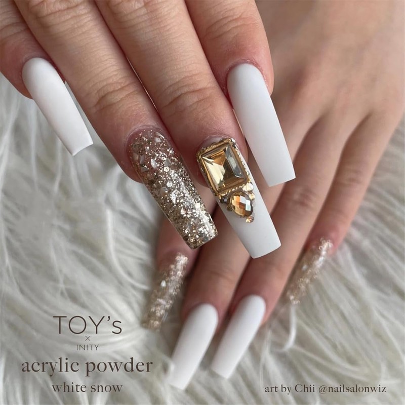 TOY's x INITY T-AP03 Acrylic Powder, White Snow, 0.9 oz