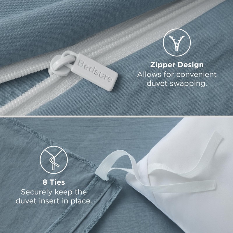 Bedsure Mineral Blue Duvet Cover Twin/Twin XL Size - 2