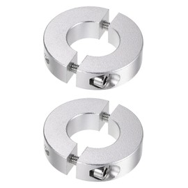 HARFINGTON 2pcs Double Split Shaft Collar for 22mm Shaft Set Screw Clamp-On Collars, 45mm OD, 12mm Width, for Stoppers, Position, Hold Timing Pulleys, Machine Tools, Industry, Anodization