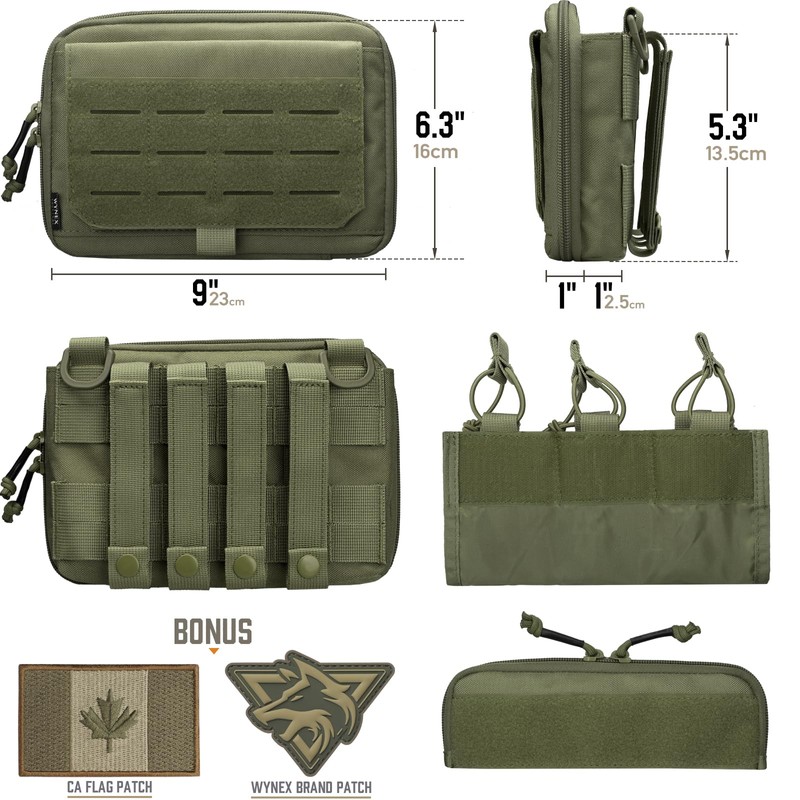WYNEX Tactical Molle Admin Pouch of Kangaroo Style, Modular EDC