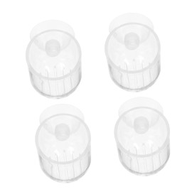 Levemolo 4pcs Red Worm Food Holders Durable Acrylic Aquarium Feeding Cups with Suction Cups for Fish and Shrimp Feeders Space Saving Design for Freshwater Saltwater Tanks