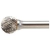 TRUSCO TB8C127SL150 Carbide Bar, Spherical Type, Φ 5.0 x Blade Length 4.5 x 0.4 inches (11 x 6 cm), Long, Single Cut