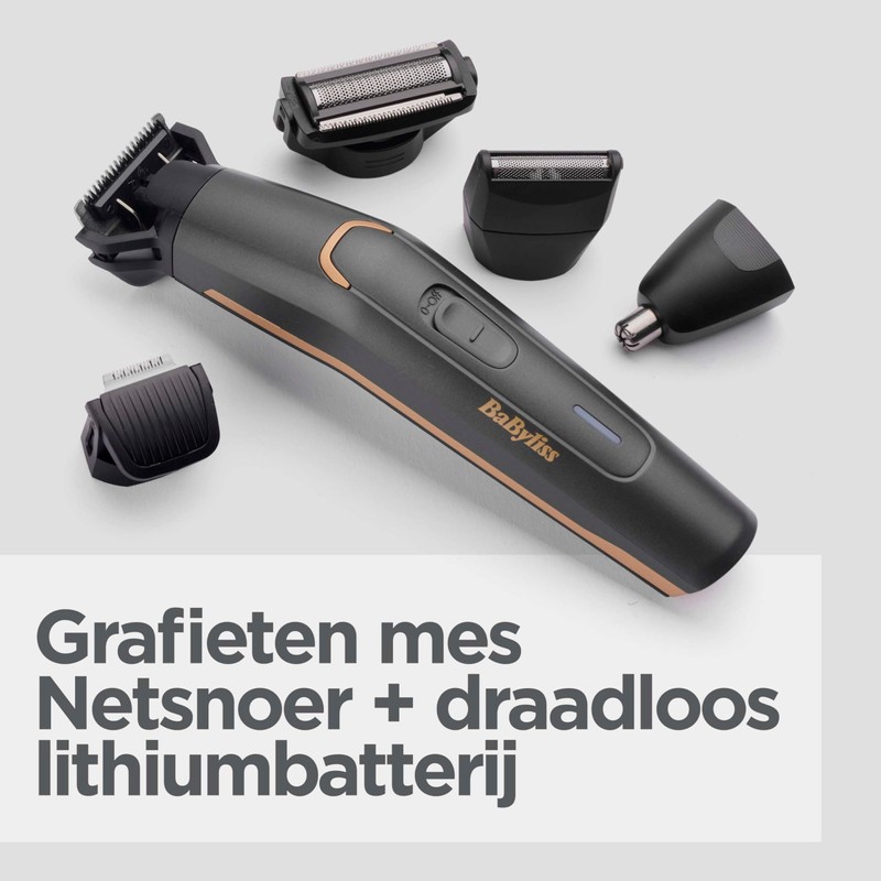 BaByliss MT987E Multi-Trimmer Graphite Precision 12 in 1 Cordless Precision
