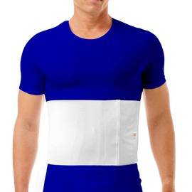 Azmec Large Abdominal Binder for Lower Waist and Back Support, Abdominal Binder Post-surgery, Lower Waist Belt, Stomach Compression for Women and Men (Fits 33-40 inches)