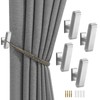 Sekonow 4 Pack Curtain Tiebacks Hooks, Wall Mounted Curtain Holdbacks