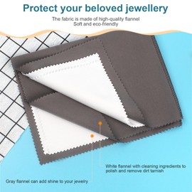 2 PCS Polishing Cloth Large Jewelry Cleaning Cloths,100% Cotton Multi-Layer Double-Sided Jewelry Cleaning Cloth for Gold Silver Platinum Jewelry