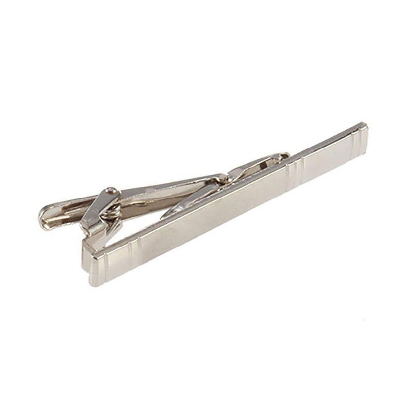 Formal Men's Fashion Alloy Metal Silver Simple Necktie Tie Pin
