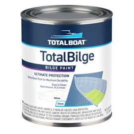 TotalBoat TotalBilge Epoxy Based Bilge Paint for Boat Bilges, Bulkheads, Engine Rooms and Locker Areas (White Quart)
