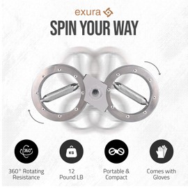 Exura Burn Machine Rotator 12 Pounds Adjustable Resistance With Gloves-Forearm Strength Trainer for Men&Women with 360 Degree Rotator Forearm Builder.