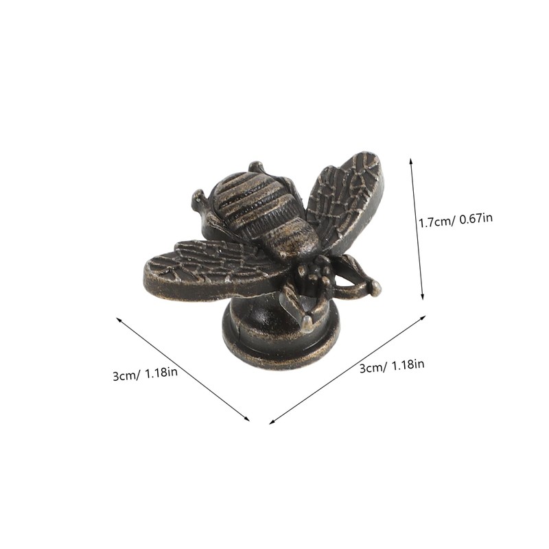 DOITOOL 10Pcs Vintage Bee Cabinet Knobs Small Decorative Drawer Pulls