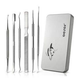 BEZOX Ingrown Toenail Removal Kit - Toenail Lifter and Thick Toenails File, Stainless Steel Pedicure Tools - 6PCS Nail Correction Set