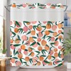 Lifeel No Hook Shower Curtain with Snap in Liner, Peach