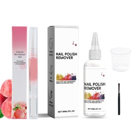 Instant Cuticle Remover + Nail Care Pen, Magic Eliminator, Removes False Nails Quickly and Easily and Protects Nails, Suitable for All Types of Artificial Nails