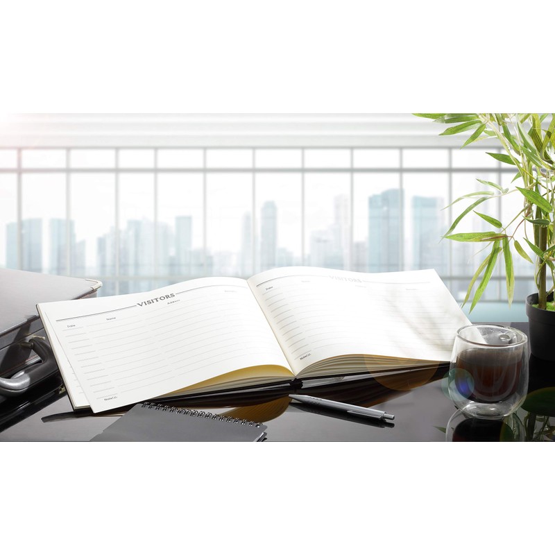 Arpan Deluxe Visitor Book Black for Business/Hotels/Guest Houses/Reception