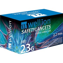 Wellion Safety Lancets 23G 2.2 mm STECH 200 Pcs./Pack.