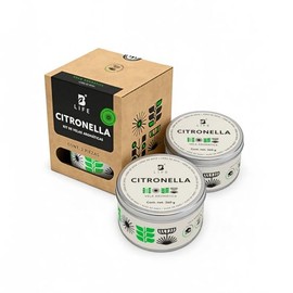 Velas de Citronela, Kit de 2 Velas Naturales de Soya de 260g, Velas de Citronela y Soja para Exteriores e Interiores con 26 Horas de Duración. Kit Cit