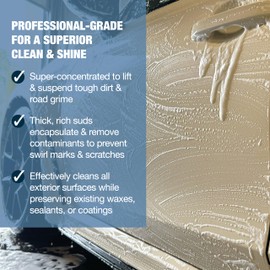 Zenex Splash & Shine - Premium Foaming Car Wash Soap & Wax | Tough Dirt Removal & Shine Enhancement | Protective Wax Coating | For Cars, Trucks, RVs, & Motorcycles | Grape Scent | 1 Gallon (1 Pack)