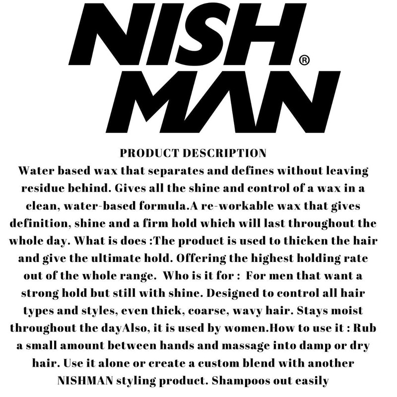nishman 02 Hair Styling Wax Sport - Honeymelon