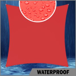 ShadeMart 5' x 19' Red Waterproof Shade Sail Rectangle Sun Shade Sail 95% UV Resistant Canopy Awning Shelter Custom Size Sunshade for Backyard Patio Deck Balcony Pergola Garden