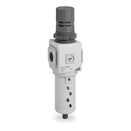 Camozzi MX2-1/2-FR0004 Filter Regulator, 1/2", 25 Micron, Semi Auto, Self Relieving, Built In Gauge