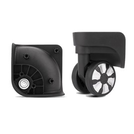 Volein Luggage Wheels Replacement Black Suitcase Wheels Replacement Suitcase Caster Wheels with 5 Screw Holes(Black)