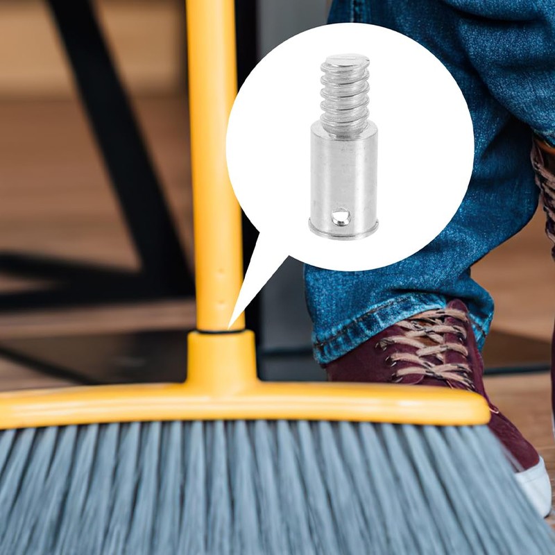 Gatuida 2pcs Broom Handle Threaded End Handle Tips for Metal