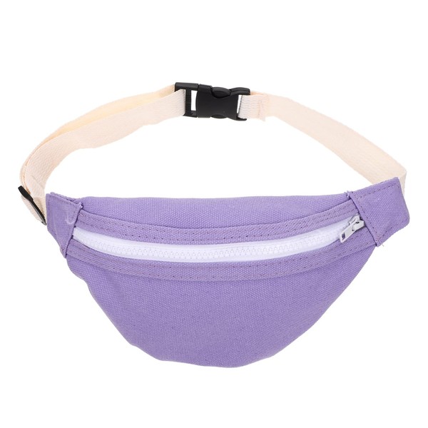 KESYOO Black Messenger Bag Fanny Pack Canvas Waist Bag Chest