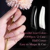 1000PCS Half Cover False Nails Tips, krofaue 10 Sizes Lady