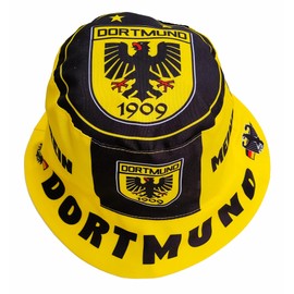 Generisch Dortmund fan hat, sun hat, fishing hat, fishing hat, fan hat, military hat, Red, black, white