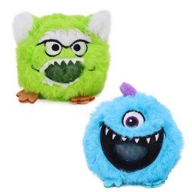 Toyland® 8cm Furry Monster Jelly Squeezers - Children's Novelty Toys (GREEN OR BLUE)
