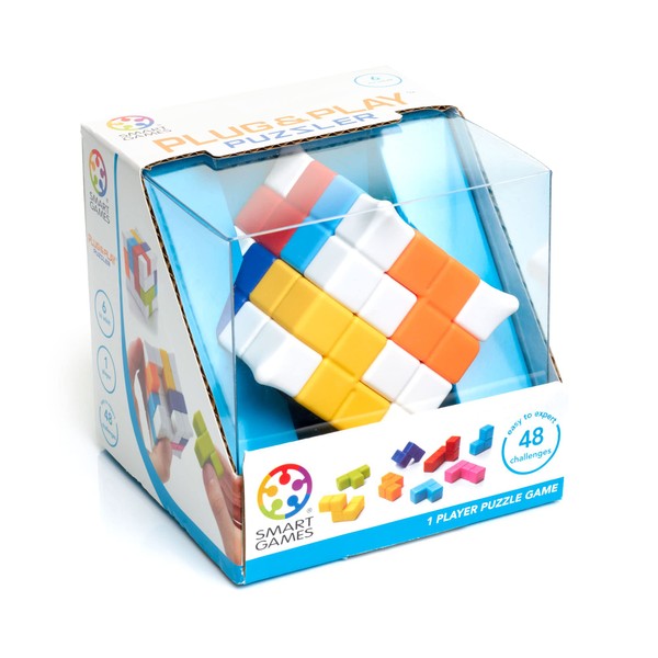 Smart Games - Plug & Play Puzzler, 1 Player Puzzle Game with 48 Challenges, 6+ Years
