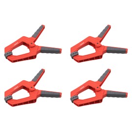 Meister Spring Clamp - Set of 4-100 mm Span - Movable Jaws - Safe and One-Handed Fixing of Workpieces/Professional Glue Clamp/Universal Clamp/Mounting Clamp / 5217120