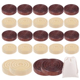 25-Piece Set Draughts Board Game,Wooden Draught Pieces Includes Drawstring Bag,Traditional Classic Checkers Chess Backgammon Drafts Table Games With Adults Kids.for Family Boardgames Themed Travel