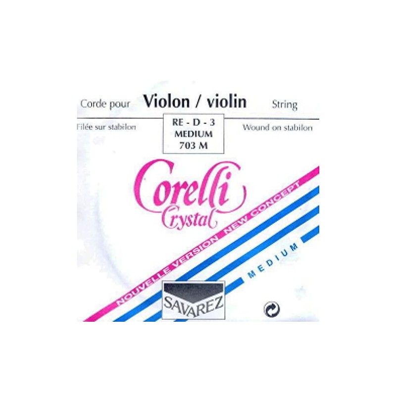 Corelli Strings For Violin Crystal A Nylon/Aluminium wound; Medium